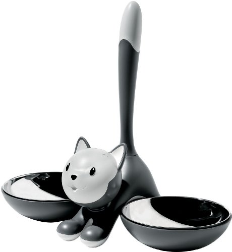 A di Alessi Tigrito Cat Bowl, Grey