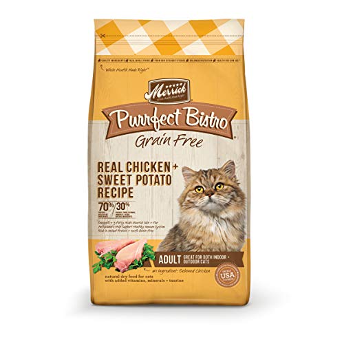 Merrick Purrfect Bistro Grain Free Real Chicken Adult Dry Cat Food, 4 Lbs.