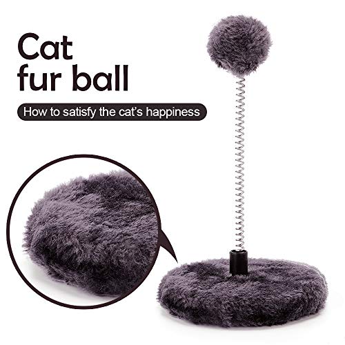 GiftParty Cat Scratching Post for Kitty, Natural Sisal Scratchers Post, Plush Platform and Hanging Toy Balls, Kittens & Cat Interactive Toys