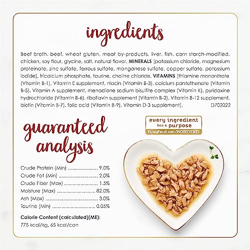 Purina Fancy Feast Gravy Wet Cat Food, Gravy Lovers Beef Feast in Roasted Beef Flavor Gravy - (24) 3 oz. Cans