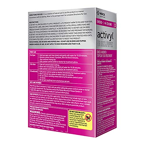 Activyl Small Dogs & Puppies 15-22lbs, 6-pack