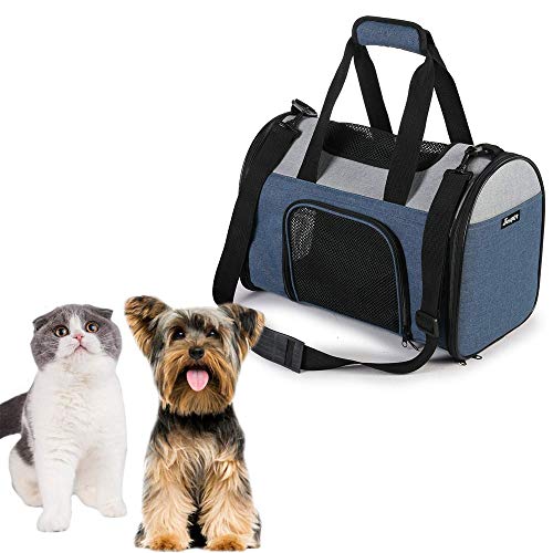 JESPET Soft Pet Carrier for Travel, Portable & Lightweight Carrier Bag for Cat, Dog, Puppy, Small Animals