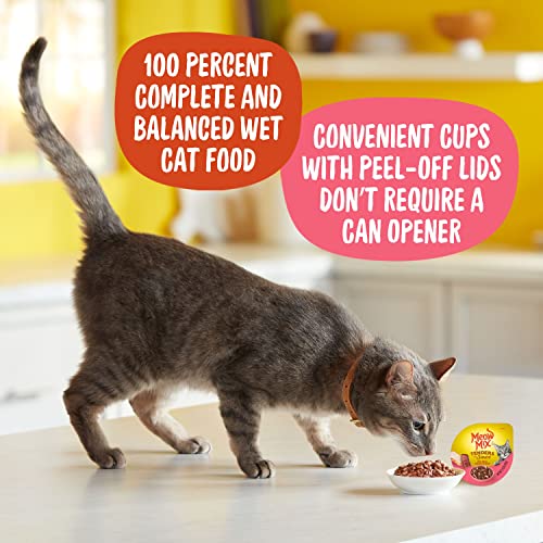 Meow Mix Tender Favorites Wet Cat Food, Chicken & Beef, 2.75 Ounce Cup (Pack of 12)