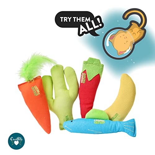 OurPets 100-Percent North American Catnip Filled Carrot Cat Toy 24 Karat