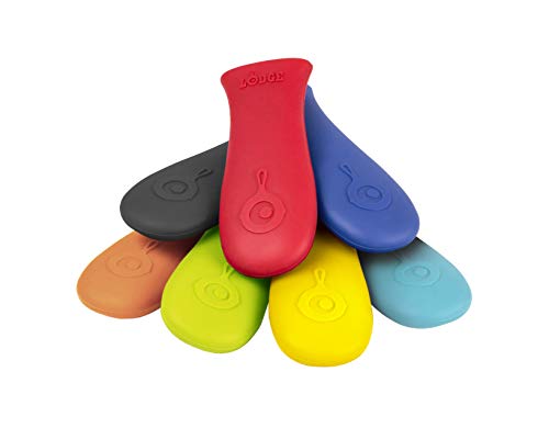 Lodge Hot Holder-Red Heat Protecting Silicone Cast Iron Skillets with Keyhole Handle, 5-5/8" L x 2" W