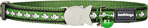 Red Dingo Reflective Cat Collar, One Size Fits All, Green
