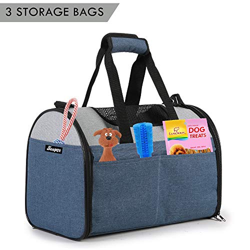 JESPET Soft Pet Carrier for Travel, Portable & Lightweight Carrier Bag for Cat, Dog, Puppy, Small Animals