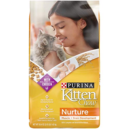 Purina Kitten Chow Dry Kitten Food, Nurture - (4) 3.15 lb. Bags