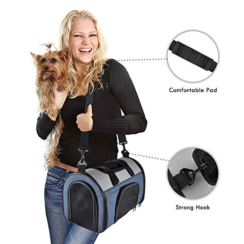 JESPET Soft Pet Carrier for Travel, Portable & Lightweight Carrier Bag for Cat, Dog, Puppy, Small Animals