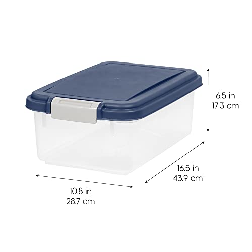 IRIS Airtight Food Storage Container, Navy
