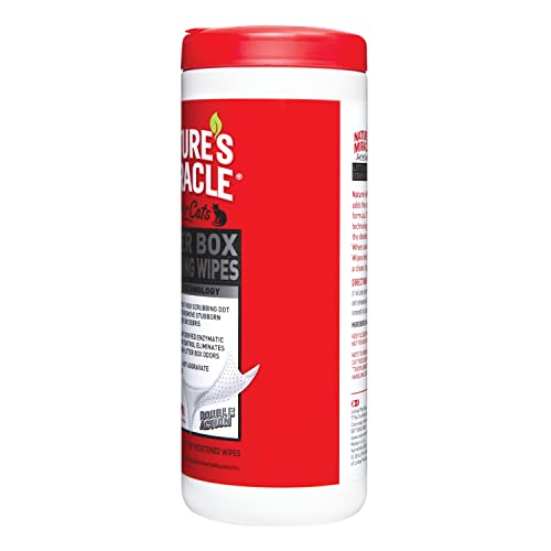 Nature's Miracle Just for Cats Litter Box Scrubbing Wipes, 30 Count (NM-5574)