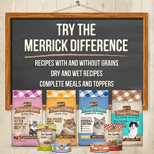Merrick Purrfect Bistro Grain Free Real Chicken Adult Dry Cat Food, 4 Lbs.