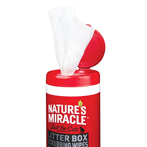 Nature's Miracle Just for Cats Litter Box Scrubbing Wipes, 30 Count (NM-5574)
