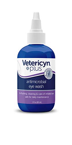 Vetericyn Plus All Animal Eye Wash. Pain-Free Solution for Abrasions and Irritations. Helps Relieve Pink Eye and Allergy Symptoms, and Part of Regular Eye Care for Dogs and Cats. 03 Ounce.