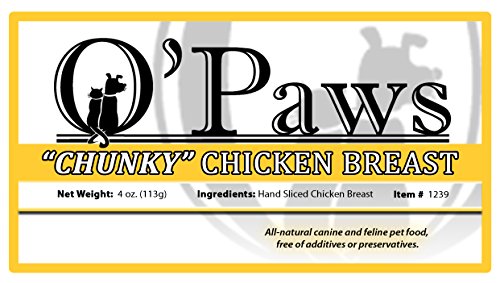 Freeze-Dried/Dehydrated Chicken Breast Chunk Treats for Cats & Dogs by O'Paws/Oma's Pride - 4 oz
