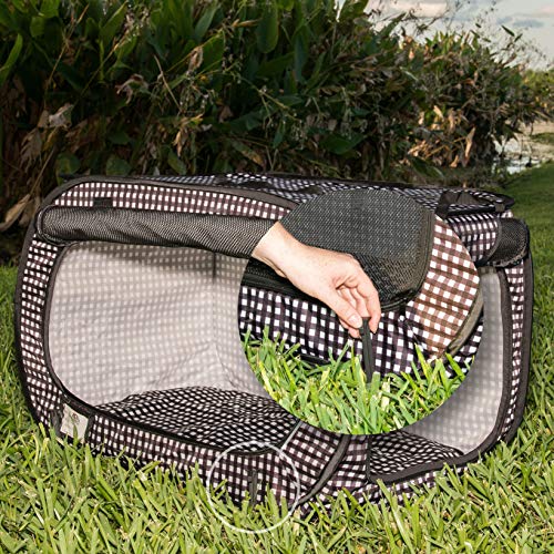Cat Crate, Stress Free Travel Cat Kennel, Portable Indoor Outdoor Pet Crate, Cat Cage Condo Includes Storage Bag, 4 Cat Toys