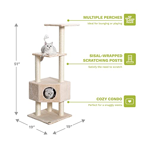 Go Pet Club Cat Tree Beige Color