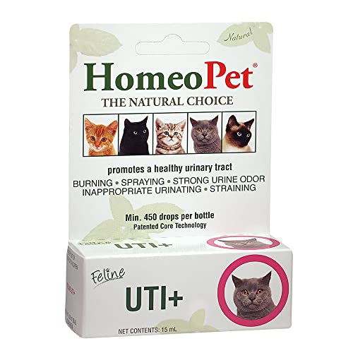HomeoPet UTI Plus Urinary Tract Infection for Cats, 15ml