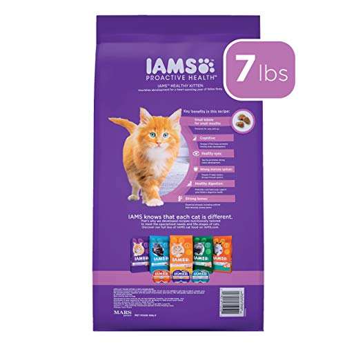 IAMS PROACTIVE HEALTH HEALTHY KITTEN Dry Cat Food with Fish Oil and Chicken, 7 lb. Bag