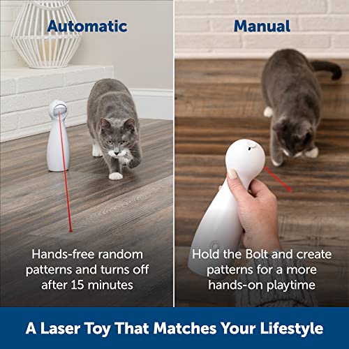 PetSafe Bolt - Automatic, Interactive Laser Cat Toy - Adjustable Laser with Random Patterns - 2 Play Modes