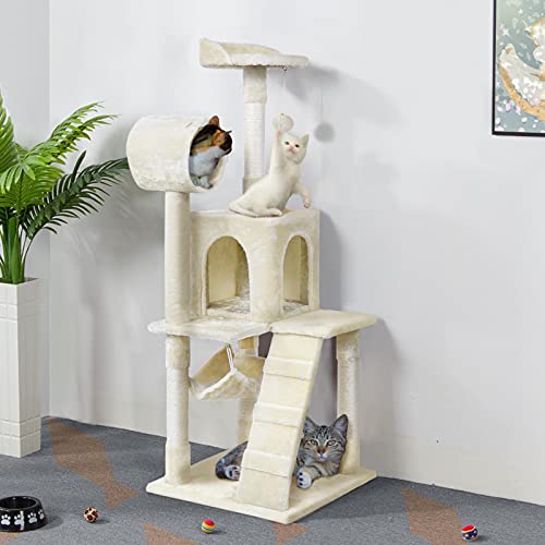 YAHEETECH Cat Tree House Condo Perch Pet Tower for Cats & Kittens