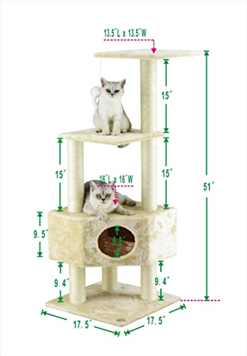Go Pet Club Cat Tree Beige Color