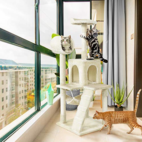 YAHEETECH Cat Tree House Condo Perch Pet Tower for Cats & Kittens