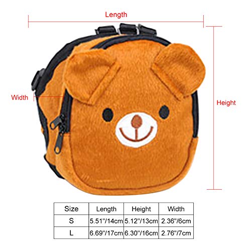 BUYITNOW Cute Pet Backpack Harness Travel Outdoor Hiking Adjustable Leash Saddlebag for Small Dogs