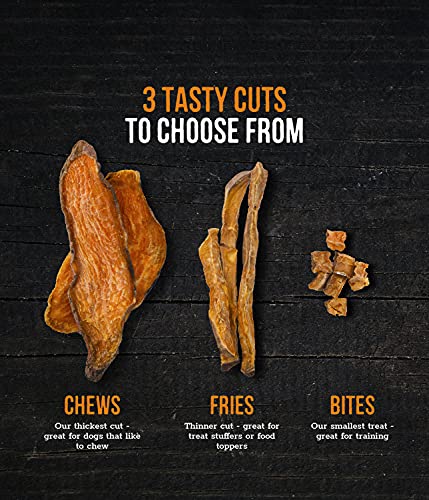 Wholesome Pride Sweet Potato Chews Dog Treats, 8 oz, Holiday Edition - All Natural Healthy - Vegan, Gluten and Grain-Free Dog Snacks - Made in USA