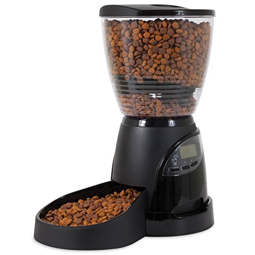 Aspen Pet Lebistro Programmable Cat and Dog Feeder 2 Sizes Black