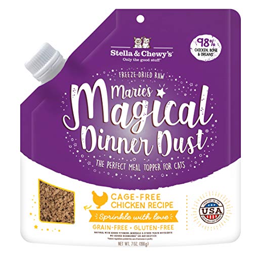 Stella & Chewy's Maries Magical Dinner Dust Cage Free Chicken Cat Food Topper, 7 oz. Bag (MMDD-CAT-C-7)