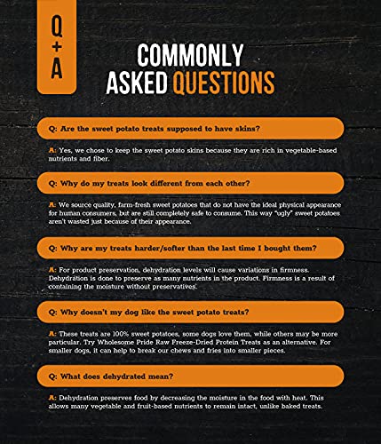 Wholesome Pride Sweet Potato Chews Dog Treats, 8 oz, Holiday Edition - All Natural Healthy - Vegan, Gluten and Grain-Free Dog Snacks - Made in USA