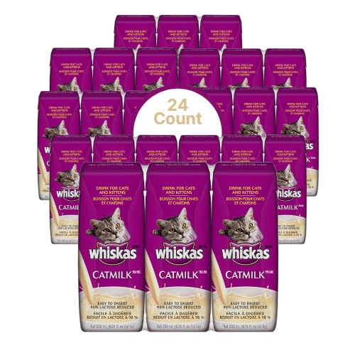 WHISKAS CATMILK PLUS Drink for Cats and Kittens 6.75 Ounces (Eight 3-Count Boxes)