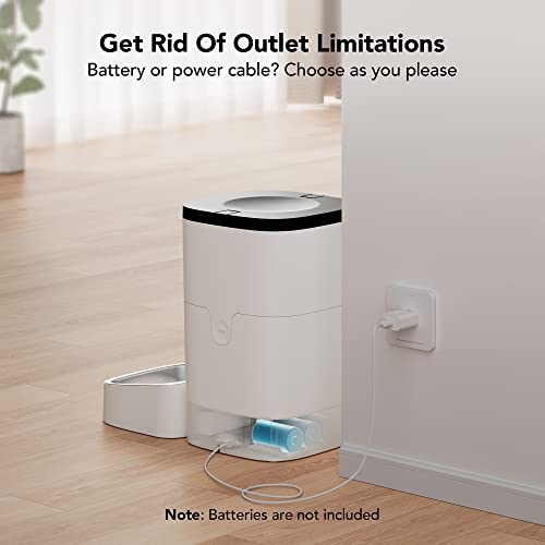 PETLIBRO Automatic Cat Feeder, Timed Cat Feeder with Desiccant Bag for Dry Food, Programmable Portion Control 1-4 Meals per Day & 10s Voice Recorder for Small / Medium Pets (4L)