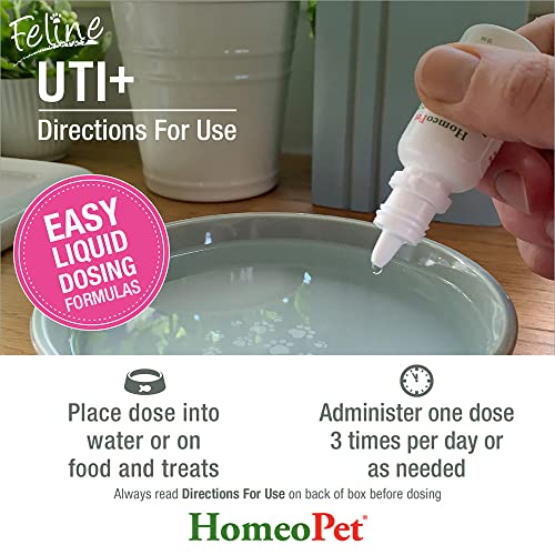 HomeoPet UTI Plus Urinary Tract Infection for Cats, 15ml