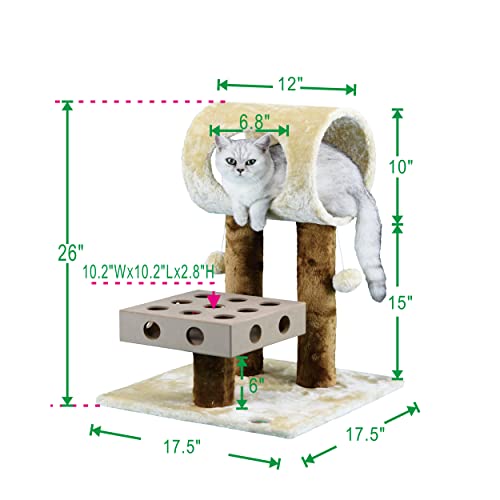 Go Pet Club IQ Busy Box Cat Tree, 17.75" x 20" x 26"