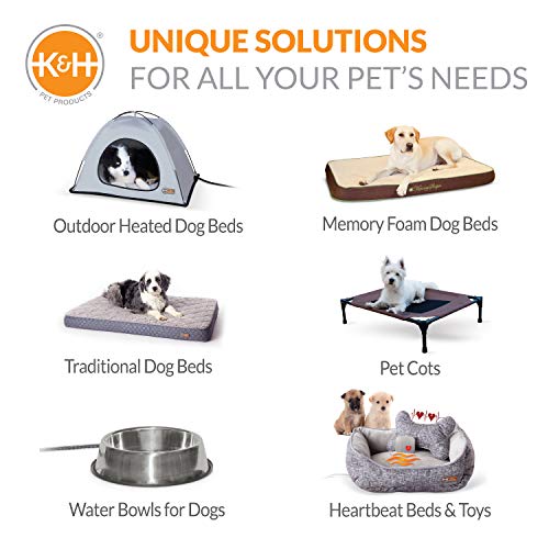 K&H Pet Productsself-Warming Pet Crate Pad, 20" x 25", Gray