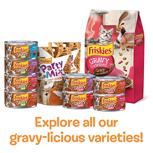 Purina Friskies Gravy Wet Cat Food Variety Pack, Extra Gravy Chunky - (24) 5.5 oz. Cans