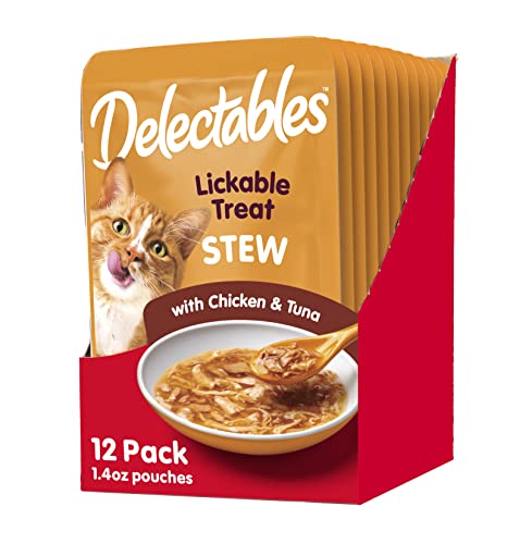 Hartz Delectable Stew Lickable Treat, Chicken and Tuna,1.4 Oz, Pack of 12