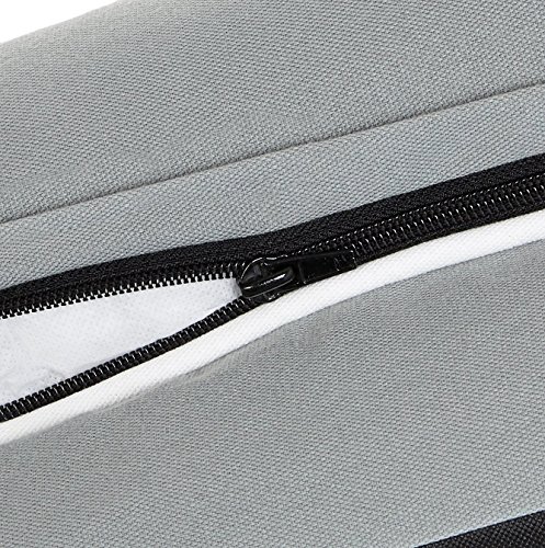 AmazonBasics Memory Foam Bolster Dog Bed, Small (25 x 20 Inches), Grey