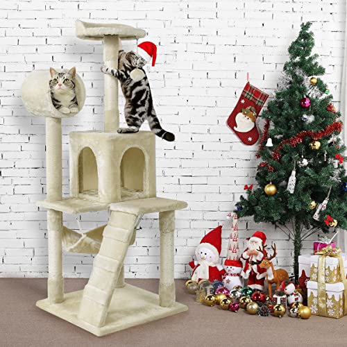 YAHEETECH Cat Tree House Condo Perch Pet Tower for Cats & Kittens