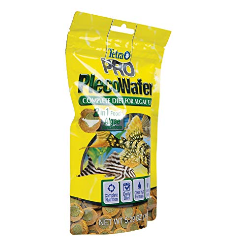 Tetra PRO PlecoWafers 5.29 Ounces, Nutritionally Balanced Vegetarian Fish Food, Concentrated Algae Center (16448)