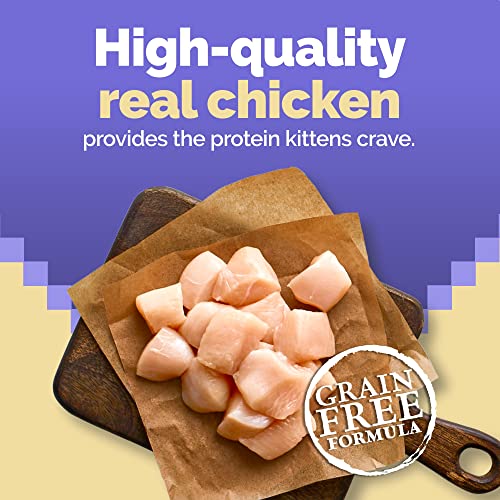 Blue Buffalo Wilderness High Protein Grain Free, Natural Kitten Dry Cat Food, Chicken 5-lb