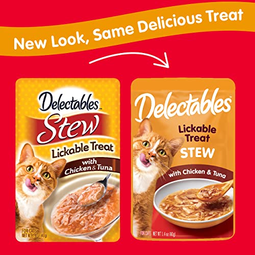 Hartz Delectable Stew Lickable Treat, Chicken and Tuna,1.4 Oz, Pack of 12