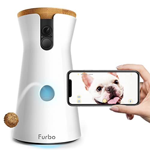 Furbo Dog Camera: Treat Tossing, Full HD Wifi Pet Camera and 2-Way Audio, Designed for Dogs, Compatible with Alexa (As Seen On Ellen), white (001-01WHTOA-1)