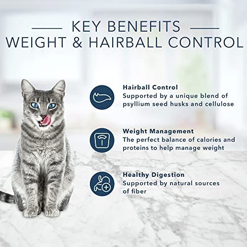 Blue Buffalo Indoor Hairball & Weight Control Natural Adult Dry Cat Food, Chicken & Brown Rice 3-lb