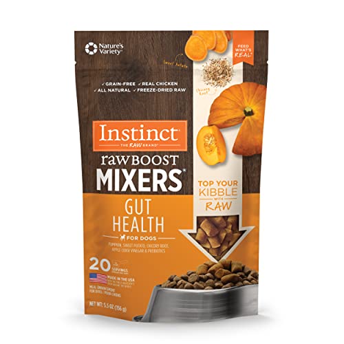 Instinct Freeze Dried Raw Boost Mixers Gut Health All Natural Dog Food Topper, 5.5 oz. Bag