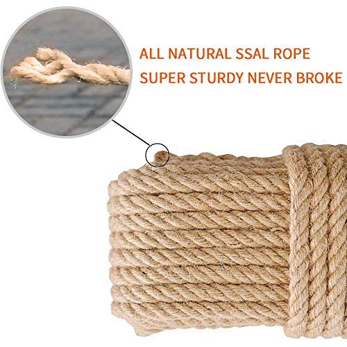 Cat Natural Sisal Rope for Scratching Post Tree Replacement, Hemp Rope for Repairing, Replacement Cat Tree and Tower (6mm 66Ft)