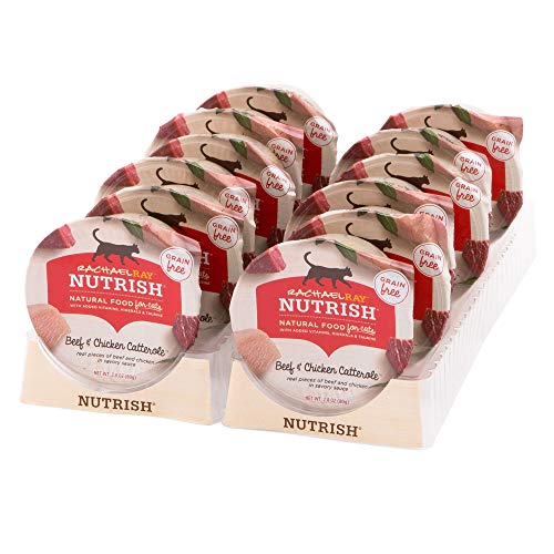 Rachael Ray Nutrish Natural Wet Cat Food, Beef & Chicken Catterole Recipe, 2.8 Ounce Cup (Pack of 12), Grain Free