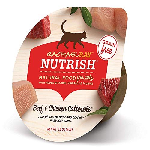 Rachael Ray Nutrish Natural Wet Cat Food, Beef & Chicken Catterole Recipe, 2.8 Ounce Cup (Pack of 12), Grain Free